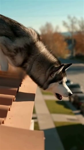 This Cat Thought It Was Alone… Then the Husky Appeared 😳 #cat #dog #shorts