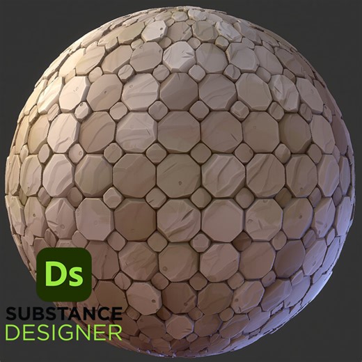 Stylized Tile Floor - Substance 3D Designer, 3dExtrude Tutorials
