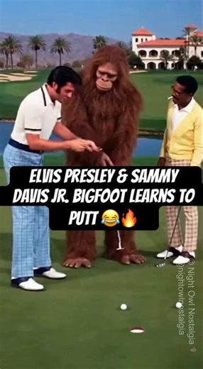 Elvis Presley & Sammy Davis Jr. Bigfoot Learns to Putt 😂🔥 #shorts #viral #elvispresley