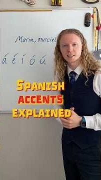 Spanish accents (tildes) explained to university level in under 3 minutes 🤓