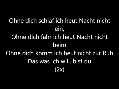 Ohne Dich- Münchner Freiheit lyrics