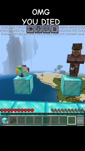 you died in minecraft #shorts #minecraft