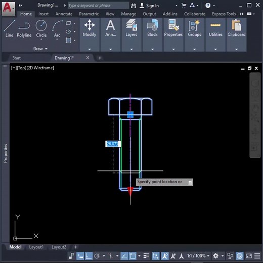 Học AutoCAD cơ bản - Dynamic Block - Biến Stretch #vaduni #hocautocad #learnontiktok #learnontiktok