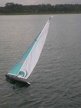 Beili Racing Yacht Hurricane 1000 2.4G Remote Control Sailboat RTR Version