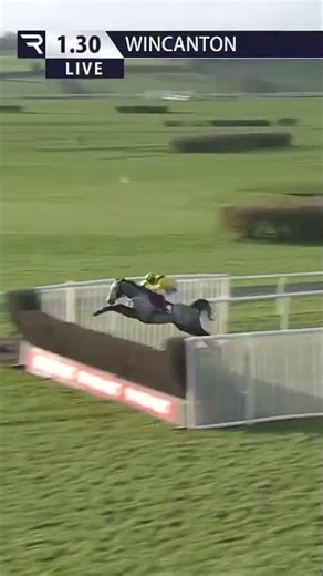 What a leap from Elixir De Nutz at Wincanton! #horse #horseracing #racingtv #sport
