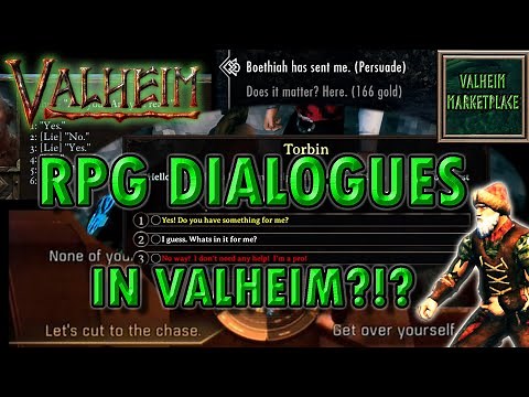Valheim: Marketplace NPC's Mod Tutorial // Dialogue System EXPLAINED!📖 Make the RPG of your dreams!