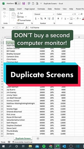No need for two monitors #cheatsheets #excel #exceltips #googlesheets #spreadsheet #tutorial