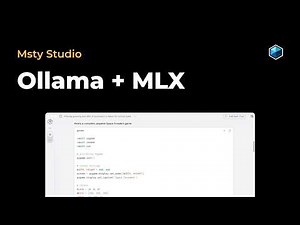 Try out Ollama's preliminary MLX support in Msty Studio