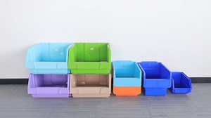 Plastic Divisible Shelfull Bin Warehouse Shelf Storage Bin Stackable Shelf Rack Bin