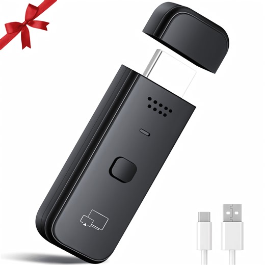 Wireless HDMI Display Adapter 2-in-1, Plug and Play HDMI Transmitter, 4K Decode 1080P Output, HDMI Wireless Video Streaming from Laptop PC Tablet Smartphone to TV Monitor Projector