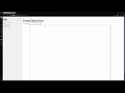CS50W - Project 1 Demonstration