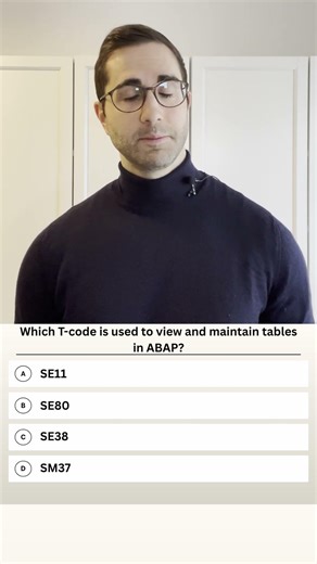 Which T-code is used to view and maintain tables in ABAP? - SAP Quiz