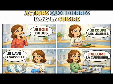 100 phrases de cuisine en français 🇫🇷 | Verbes essentiels pour débutants (A1-A2) | Français Facile