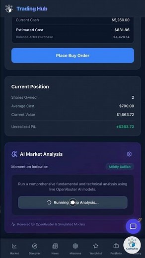 React Trading Simulator App with Live Prices #coding #stocks #shorts