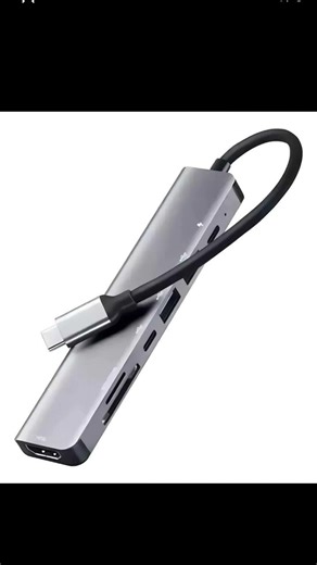 Olha o que eu encontrei! Hub Tipo-c Usb 7 Em 1 Hdmi 3.0 Notebook Macbook Tablet Cor Cinza