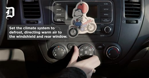 What is the best way to get ice off of your car after a winter storm?