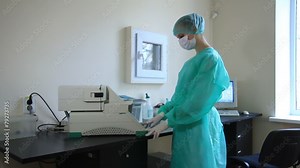 genetic laboratorie: investigation of samples Stock Video