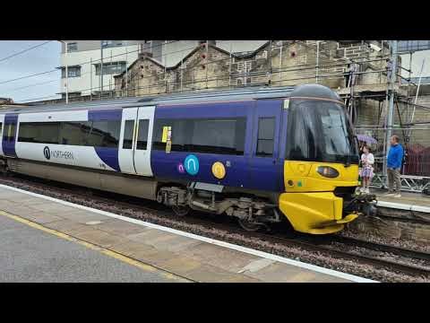 Class 333 arrives at Keighley mainline station