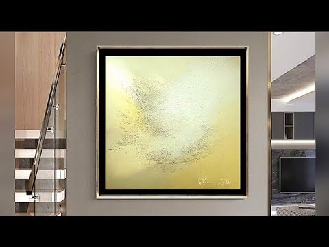 STUNNING Neutral DIY Textured Wall Art on Canvas: EASY Abstract Acrylic Painting (449)