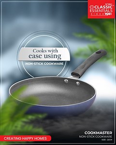 Meet Cookmaster, the ultimate non-stick cookware that helps you cook with ease. And comes with multiple benefits: 🌿 Non-toxic 🧽 Exceptionally durable 🍳 Superior Non-Stick Surface 🌿 World’s Best Japanese 3-Layer GMM Coating 🌟 And Much More Shop Now or link in the bio 👇 https://classicessentialindia.com/collections/cookmaster . . . #classicessential #SNB #time4cook #meetcooking #nonstick #NonStickCookware #cookwithease #MultipleBenefits #nontoxic #exceptionallydurable #nonsticksurface #japan