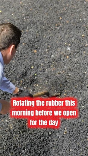 Rotating the rubber trap so bullets don’t pile up #gunrange