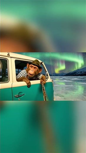 Northern Lights are beautiful, but this monkey wants heating!