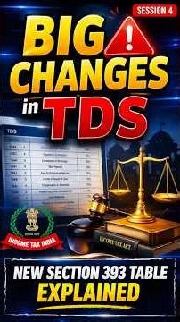 BIG CHANGES in TDS: Understanding the New Section 393 Table | New Tax Regime Slab Rates 2025