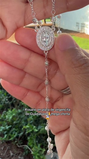 Rosario de la Virgencita de Guadalupe en oro rosa 14K – Collar y cruz