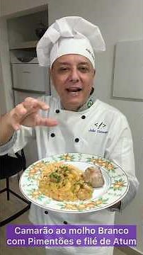 How to make shrimp in white sauce with bell peppers and tuna fillet.