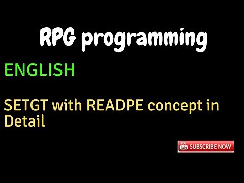 IBM i, AS400 Tutorial, iSeries, System i - SETGT with READPE concept in Detail_ENGLISH