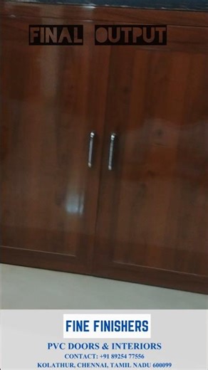 Kitchen Cupboard PVC | Heavy UPVC | Fine Finishers Chennai #modularkitchen #homedecor #trending