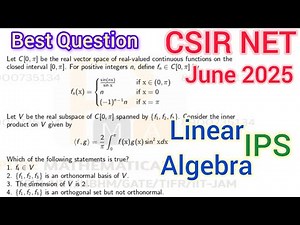 Linear Algebra CSIR NET June 2025 Solution | Part B Q .Id 4106 | CSIR NET June 2025 Mathematics