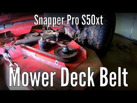 How to change a mower belt or deck drive belt on a Snapper Pro S50xt