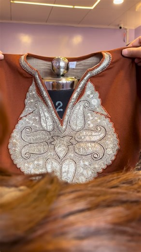 Ensemble by Aadah on Instagram: "The charm of hand tilla embroidery is irresistible 🤎 Note; All handmade pieces require one month for completion #instagram #explore #trending #foryou #viral"