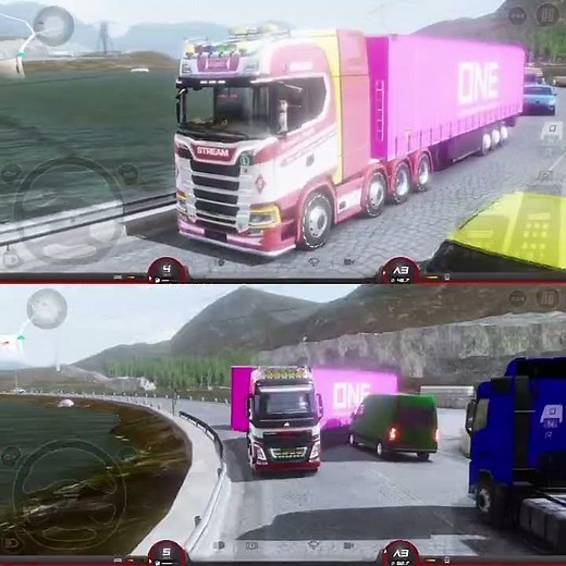 Strem VS Volcano 🌚🌚 Truckers Of Europe 3 #truckersofeurope3 #laixecontainer