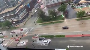 9K views · 91 reactions | Cars drove through flooded streets as thunderstorms brought heavy rain to Madison, Wisconsin, yesterday. https://bit.ly/2CnAb9Y | AccuWeather | Facebook