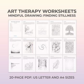 Art therapy sheets, Mindful coloring, Mindfulness art, Therapeutic drawing