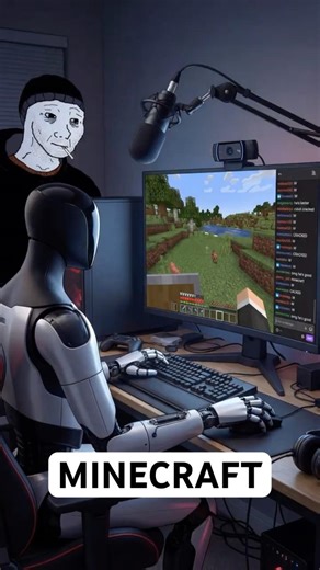 Wojak Replaced Himself With a Tesla Optimus Robot in Minecraft