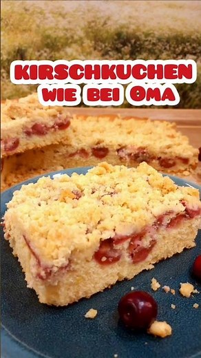 Make your own cherry cake with crumble 🍒 Grandma's simple recipe for a sheet cake with sponge mix...