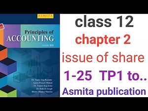 class 12 chapter 2 accounts full solution issue of shares class 12