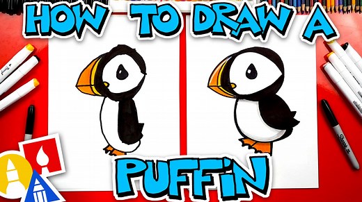 How To Draw A Puffin - Art For Kids Hub — Free Drawing Lessons for Kids -