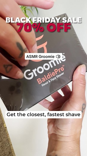 Biggest Black Friday Deal EVER!  The #1 Head, Face, & Body Shaver Kit — 70% OFF + FREE Shipping! ⏱️ 3 Minute Shave 朗 Shave Wet or Dry  No Bumps, Cuts, or Irritation  Fast & Free Shipping ✅ Lifetime Warranty  Over 253,984 Happy Customers Try risk-free for 60 days! See why baldies everywhere cannot stop raving about Groomie! ⭐⭐⭐⭐⭐ | The Everyday Gift Guide | Facebook