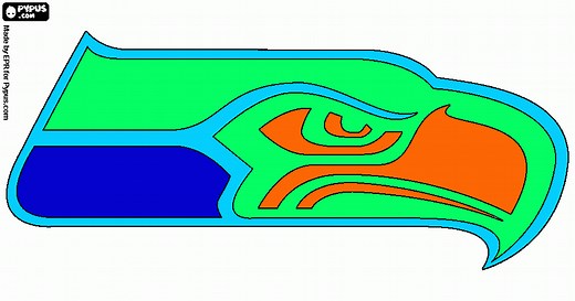 Seattle Seahawk coloring page, printable Seattle Seahawk