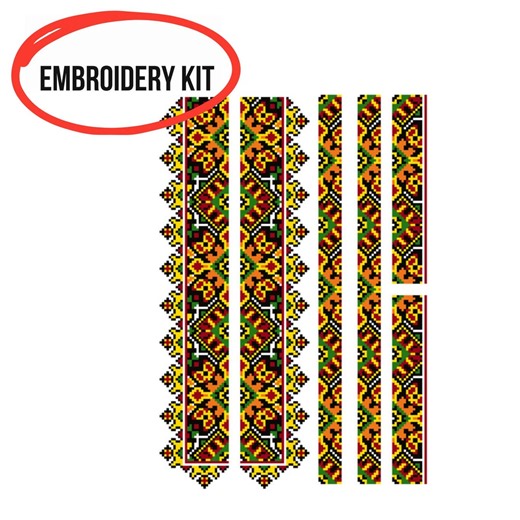 Ukrainian Embroidery Pattern, Cross-stitch Set Patterns, Bead Embroidery Kit, Thermal Sticker, DIY Embroidery Project - Etsy