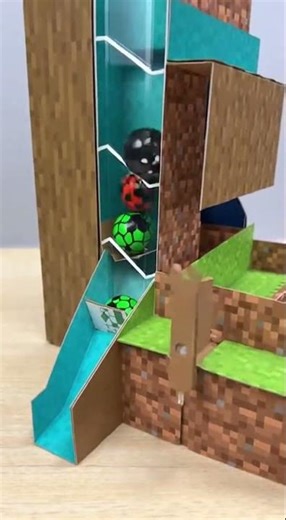 Minecraft Mob Farm IRL… but it’s a paper marble machine