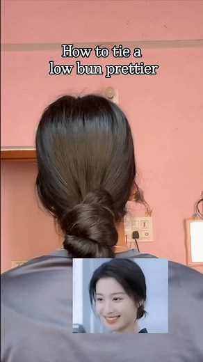 How to tie a low bun prettier #viral #hairstyle #hairtutorial #shorts #ytshorts
