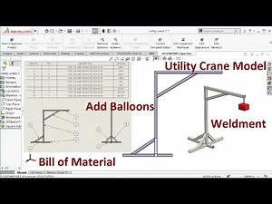 Solidworks project | Design and assembly of a Utility Crane