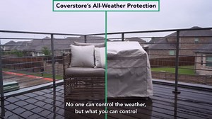 Covermates Outdoor Patio Bench Cover - Water Resistant Polyester, Drawcord Hem, Mesh Vents, Seating and Chair Covers, 52W x 32D x 34H, Charcoal