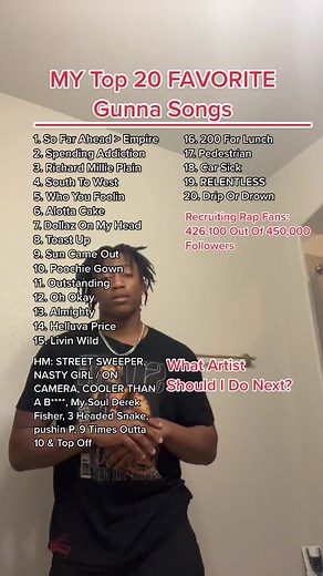 MY Top 20 Favorite Gunna Songs #gunna #ysl #raptok #music #4u | met gala gunna