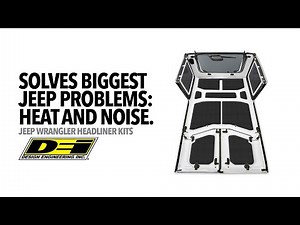 Jeep Wrangler Sound Deadening & Insulating Headliner Kit from Design Engineering, Inc.